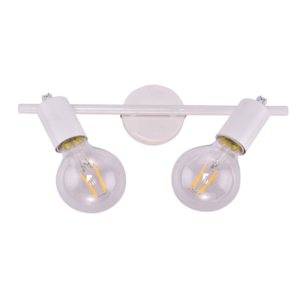 Εικόνα από Σπότ Δίφωτο Μεταλλικό SE 137-1AW Soma Wall Lamp White Mat 77-3540 Home Lighting