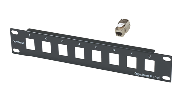 Εικόνα από ΠΡΟΣΟΨΗ (MODULAR) PATCH PANEL 10" ΓΙΑ JACKS ΕΩΣ 8 ΘΥΡΩΝ 1U Central Soho