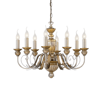 Εικόνα της Φωτιστικό Κρεμαστό FIRENZE SP8 ORO ANTICO 020839 Ideal Lux