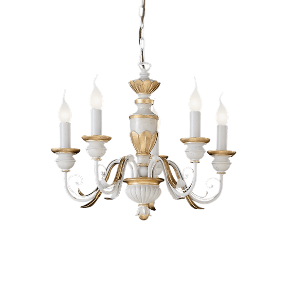 Εικόνα από Φωτιστικό Κρεμαστό FIRENZE SP5 BIANCO ANTICO 012865 Ideal Lux