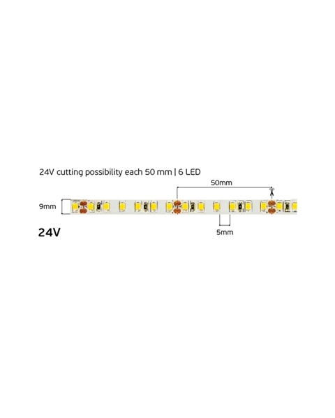 Εικόνα από Ταινία LED Εσωτ IP20 24V 9,6W/M 3000-6000K Vk/24/3528/Wd/120 VK 78001-606719 (5m)