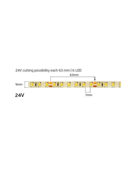 Εικόνα από Ταινία LED IP55 24V 7,68W/M Μπλε Vk/24/3528J/Bl/96 78001-653126 VK (5m)