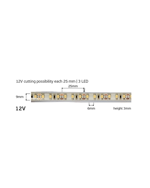 Εικόνα από Ταινία LED Ip68 Smd3528 12V 9,6W 2700K Vk/12/3528W/Ww/120 78001-662126 VK (5m)