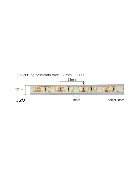 Εικόνα από Ταινία LED IP68 Smd3528 12V 7,68W 6000K Vk/12/3528W/D/96 VK 78001-660126 (5m)