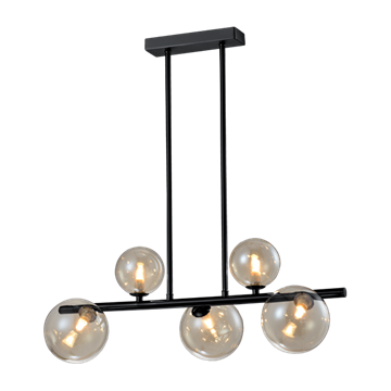 Εικόνα της Πολύφωτο OLENA CHANDELIER 5xG9 HORIZONTAL Μαύρο 955OLENA5H/BL Elmark