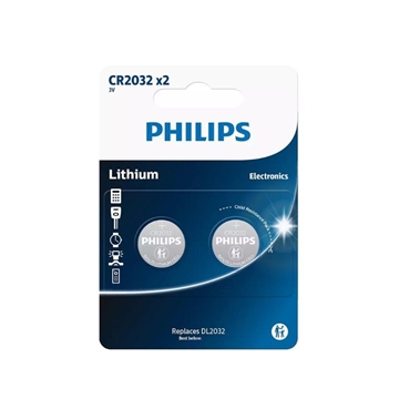 Εικόνα της Philips CR2032P2/01BGRS Μπαταρία λιθίου Blister 2τεμ. 210 mAh 3V